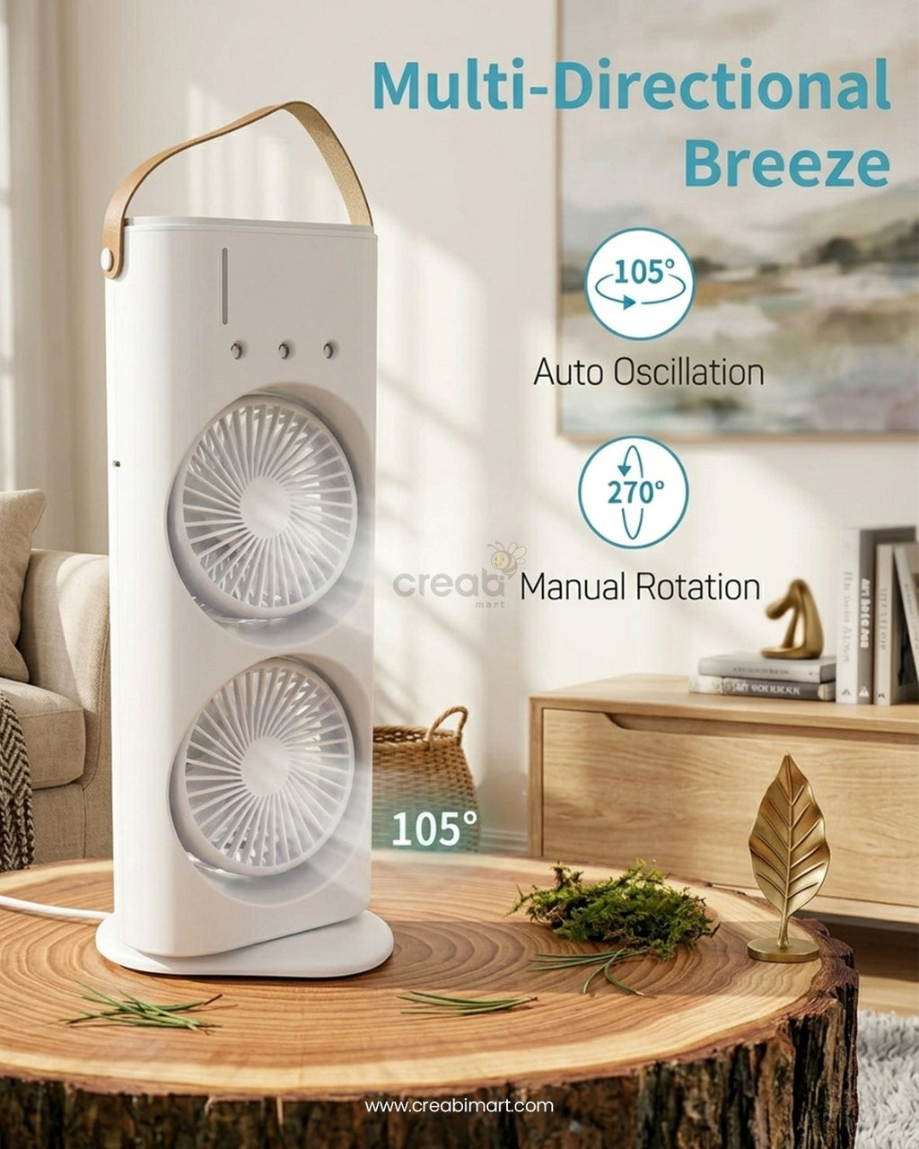 Tabletop Double Head Electric Fan