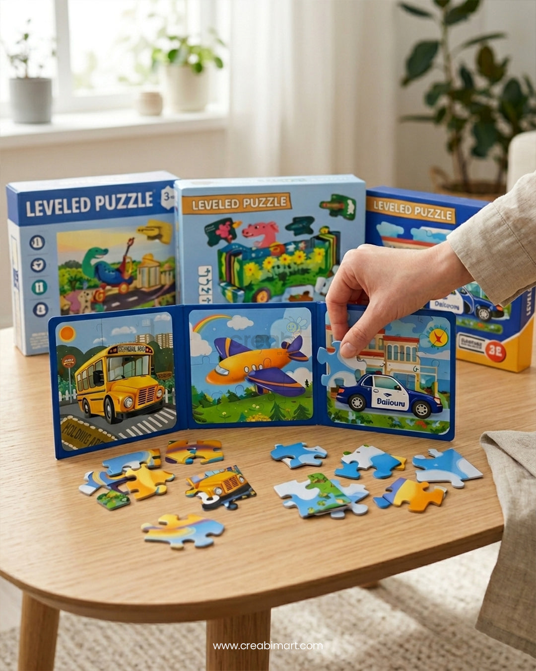 Leveled Puzzle 3 in 1 Magnetic Book