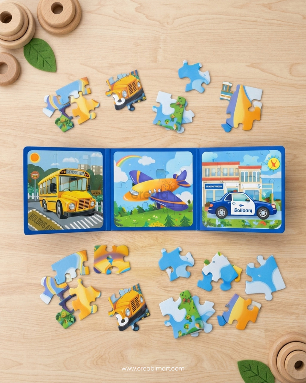 Leveled Puzzle 3 in 1 Magnetic Book