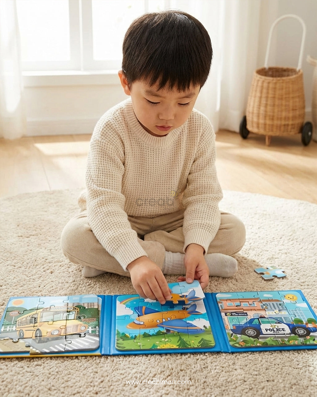 Leveled Puzzle 3 in 1 Magnetic Book