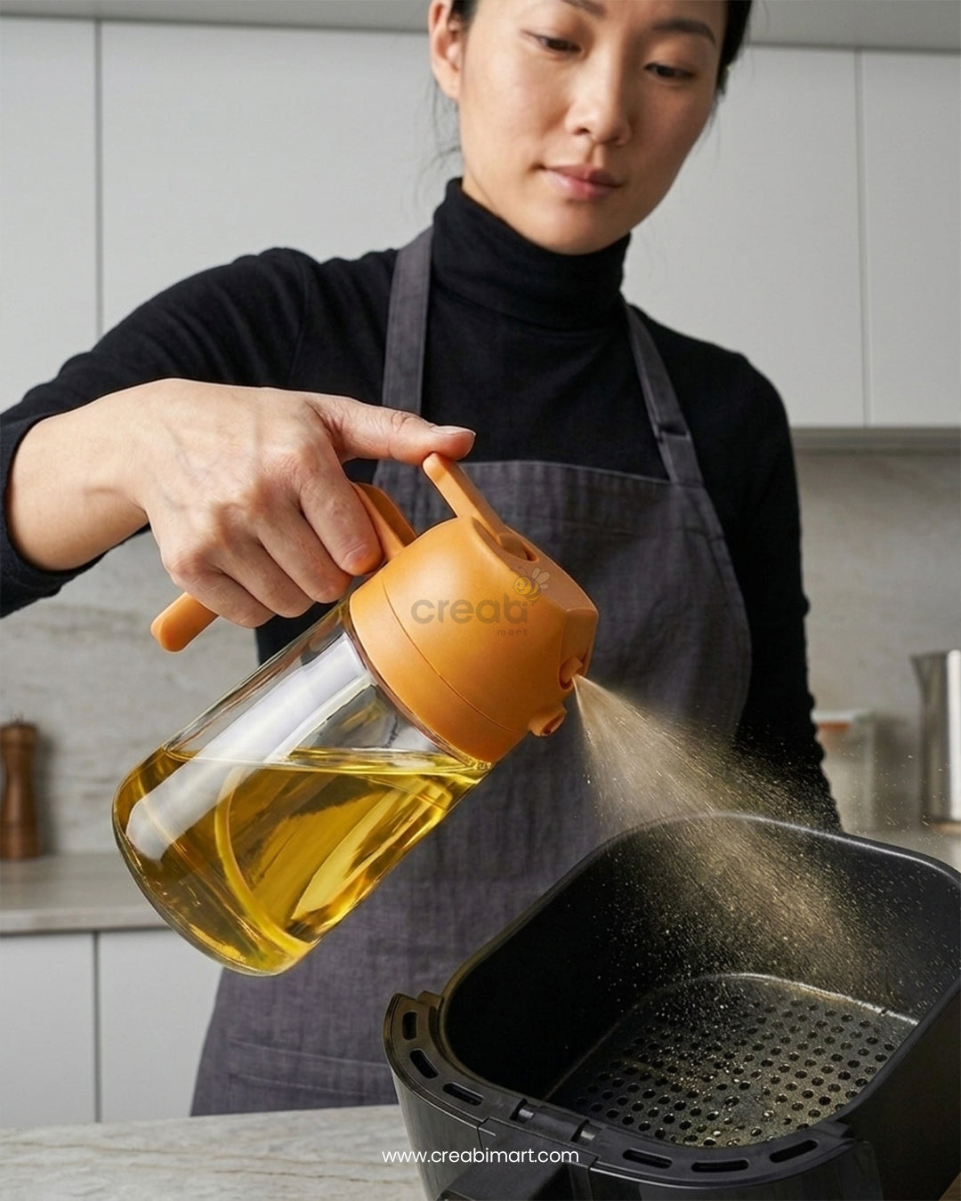 2-in-1 Oil Sprayer & Dispenser – Smart, Mess-Free Cooking Essential