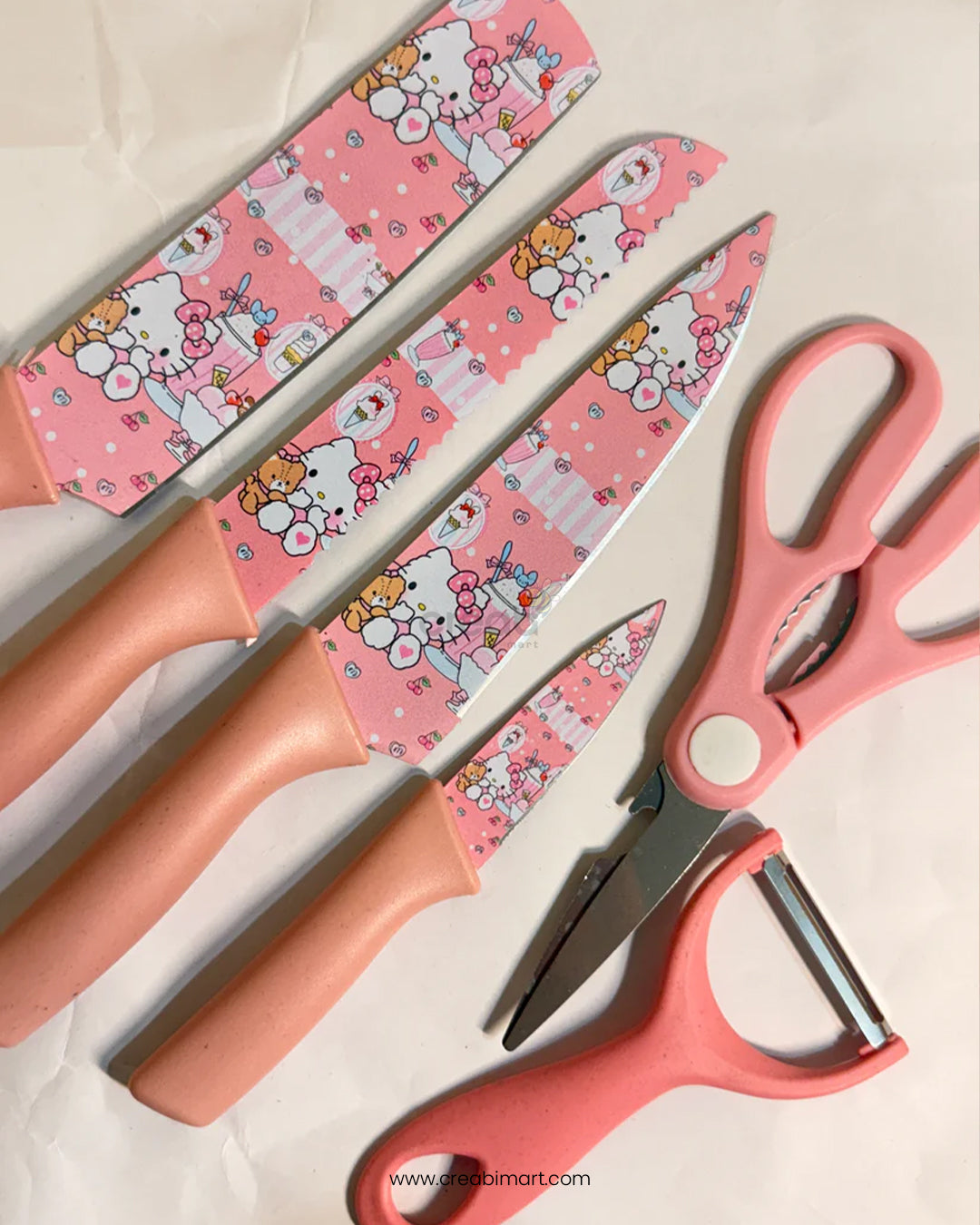 Printed Kitchen Knife Set – Multi-Purpose Stainless Steel Knives for Everyday Cooking