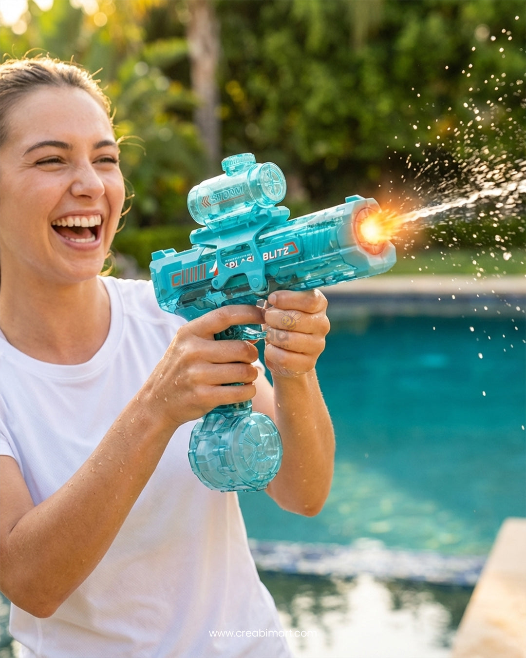 Electric Water Gun with LED Flash Light