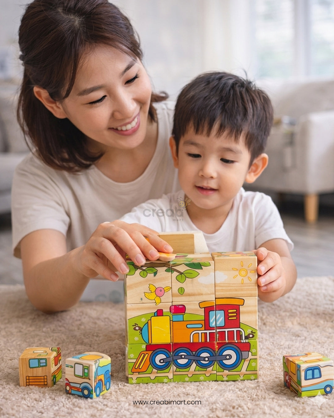 6 Side Painting Wooden Puzzle
