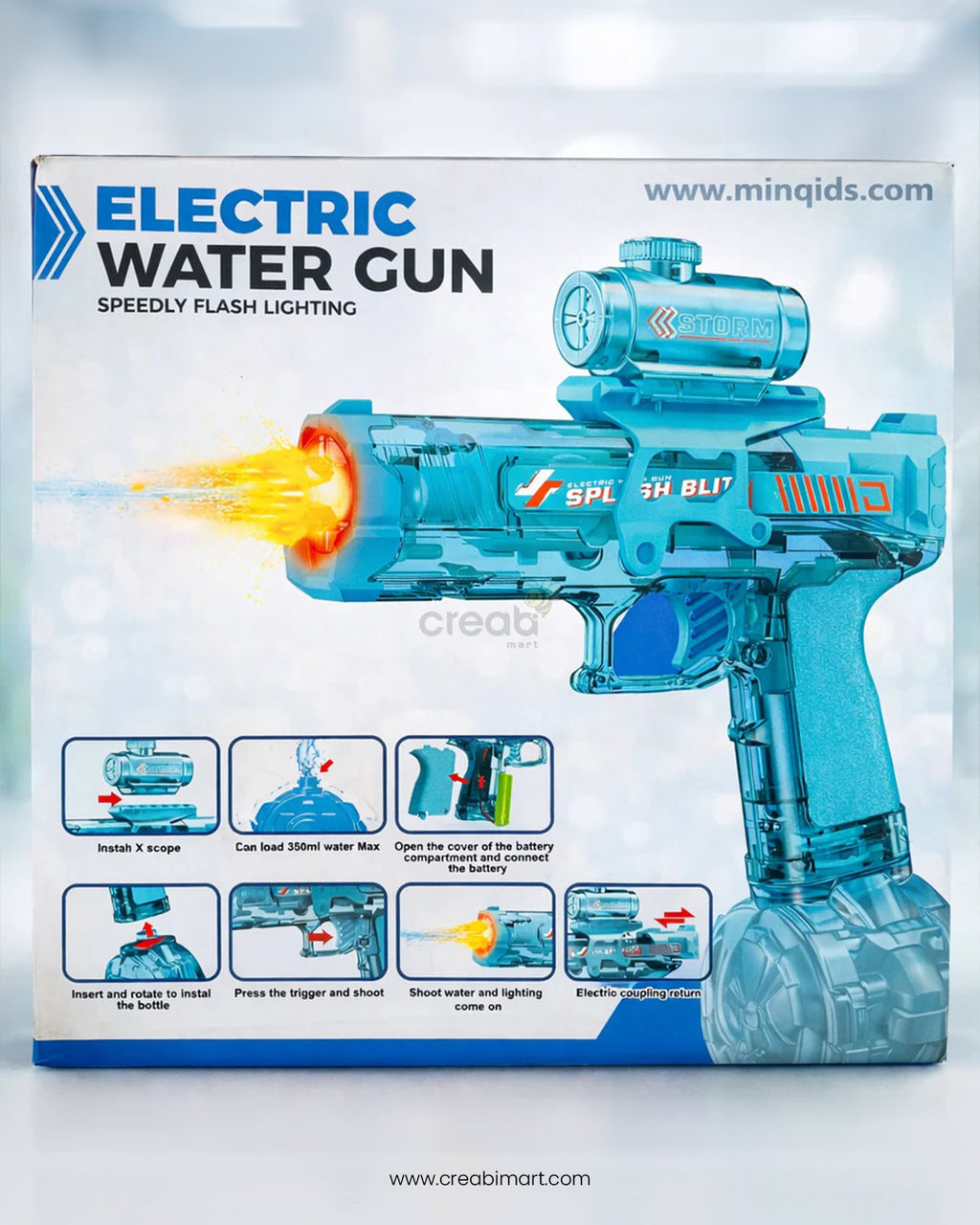 Electric Water Gun with LED Flash Light