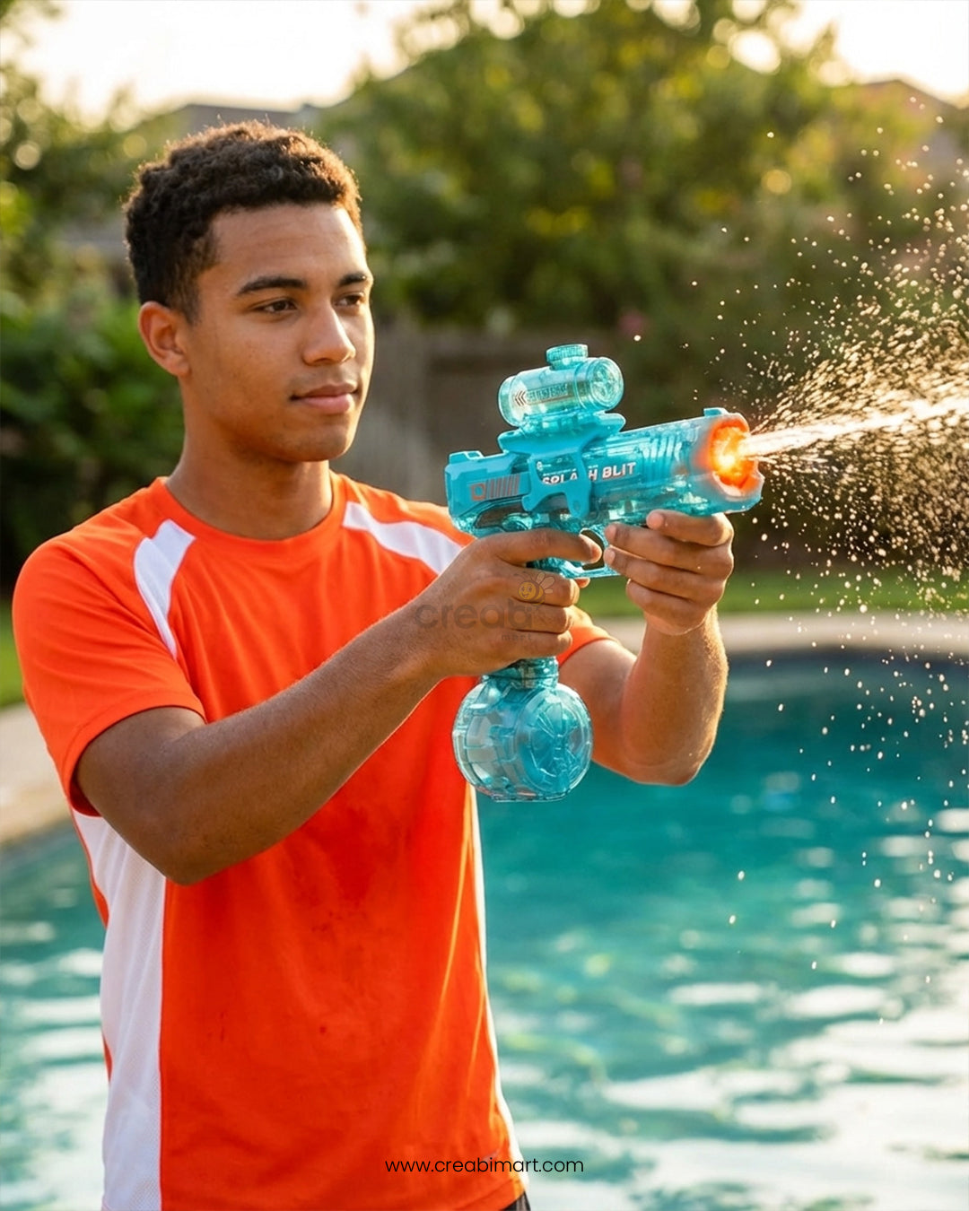 Electric Water Gun with LED Flash Light